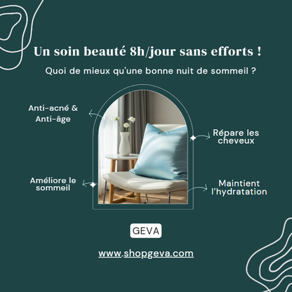 Taie d'oreiller 100% soie