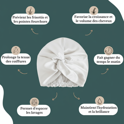 Bonnet de nuit en soie