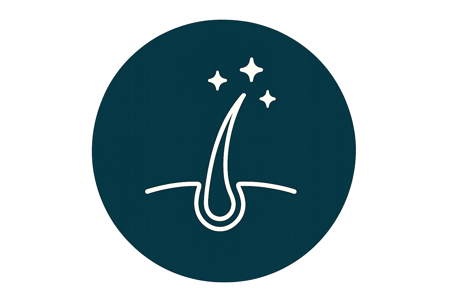 Icône cheveu avec étoiles